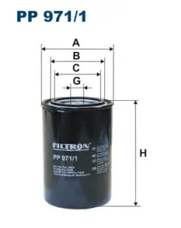 PP9711 Фильтр топлива FILTRON підбір по vin на Brocar