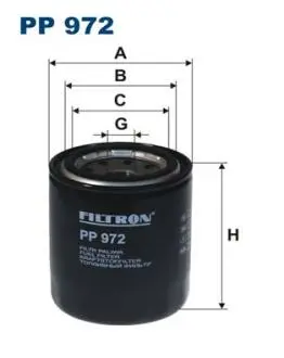 PP972 Топливный фильтр FILTRON подбор по vin на Brocar