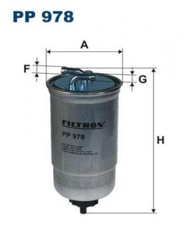 PP978 Топливный фильтр FILTRON подбор по vin на Brocar