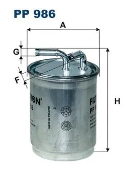 PP986 Фильтр топливный FILTRON подбор по vin на Brocar