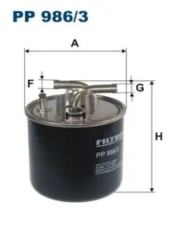 PP9863 Топливный фильтр FILTRON подбор по vin на Brocar