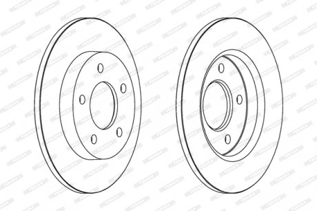 DDF1420C Тормозной диск FERODO подбор по vin на Brocar