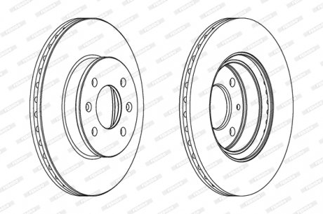 DDF1636C Гальмівний диск FERODO підбір по vin на Brocar