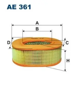 AE361 Фільтр повітря FILTRON підбір по vin на Brocar