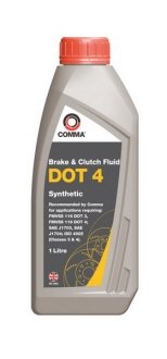 DOT4SYNT1L Тормозная жидкость DOT4 (1L) COMMA подбор по vin на Brocar