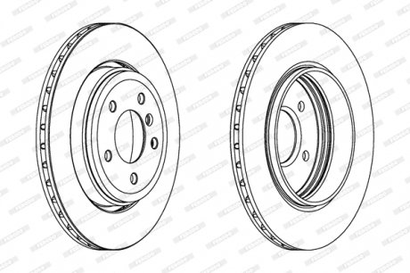 DDF1280C Гальмівний диск FERODO підбір по vin на Brocar