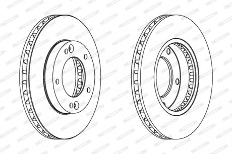 DDF1290C Гальмівний диск FERODO підбір по vin на Brocar