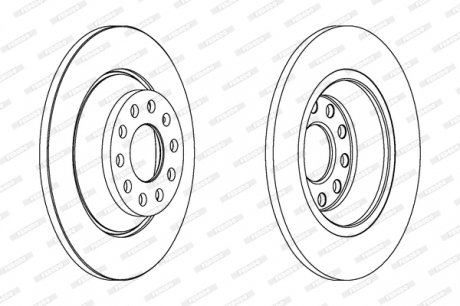 DDF1307C Диск гальмівний FERODO підбір по vin на Brocar