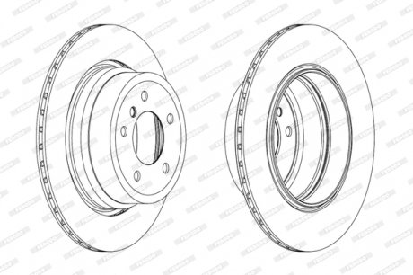 DDF1868C1 Диск гальмівний FERODO підбір по vin на Brocar