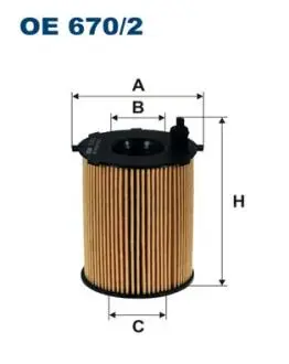 OE6702 Фільтр масла FILTRON підбір по vin на Brocar