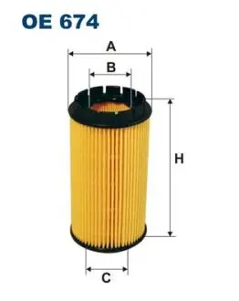 OE674 Фільтр масла FILTRON підбір по vin на Brocar