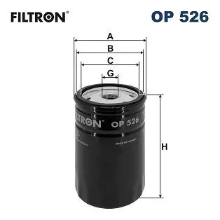 OP526 Фільтр масла FILTRON підбір по vin на Brocar