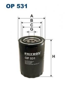 OP531 Масляный фильтр FILTRON підбір по vin на Brocar