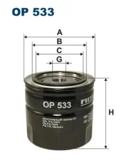 OP533 ФІЛЬТР М. FORD WL7078 / OC23 / W916/1 FILTRON підбір по vin на Brocar