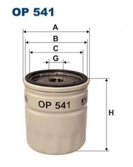 OP541 Масляный фильтр FILTRON подбор по vin на Brocar