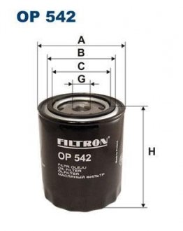 OP542 Масляный фильтр FILTRON подбор по vin на Brocar