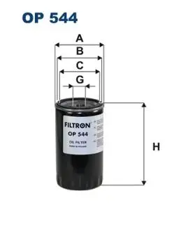 OP544 Фільтр масла FILTRON підбір по vin на Brocar