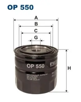 OP550 Фільтр масла FILTRON підбір по vin на Brocar