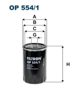 OP5541 Фільтр масла FILTRON підбір по vin на Brocar