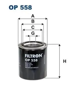 OP558 Масляный фильтр FILTRON подбор по vin на Brocar