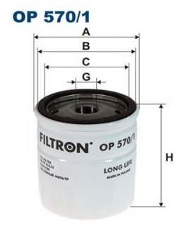 OP5701 Масляный фильтр FILTRON подбор по vin на Brocar