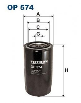 OP574 Масляный фильтр FILTRON подбор по vin на Brocar