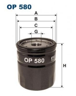 OP580 Масляный фильтр FILTRON подбор по vin на Brocar