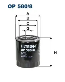 OP5808 Фільтр масла FILTRON підбір по vin на Brocar