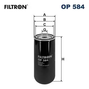 OP584 Масляный фильтр FILTRON OP584 FILTRON підбір по vin на Brocar