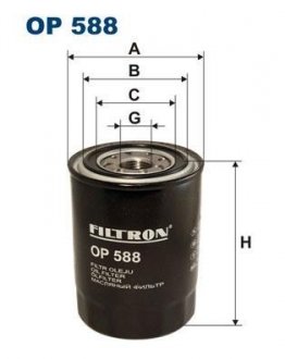 OP588 Масляный фильтр FILTRON підбір по vin на Brocar