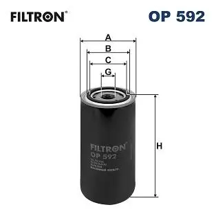 OP592 Фільтр масла FILTRON підбір по vin на Brocar