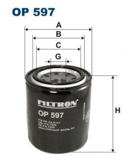 OP597 Масляный фильтр FILTRON підбір по vin на Brocar