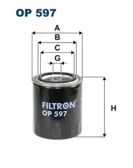 OP597 Масляный фильтр FILTRON подбор по vin на Brocar