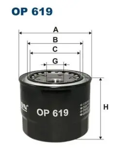 OP619 Фільтр масла FILTRON підбір по vin на Brocar