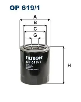 OP6191 Масляный фильтр FILTRON подбор по vin на Brocar