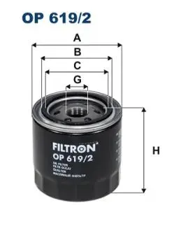 OP6192 Фільтр масла FILTRON підбір по vin на Brocar
