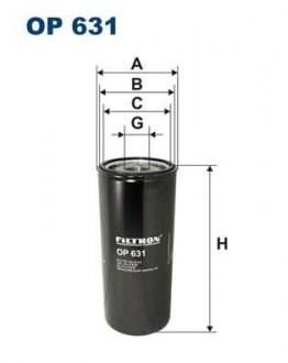OP631 Фільтр масла FILTRON підбір по vin на Brocar