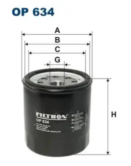 OP634 Фільтр масла FILTRON підбір по vin на Brocar