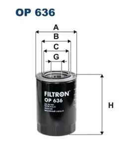 OP636 Фільтр масла FILTRON підбір по vin на Brocar