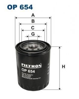 OP654 Масляный фильтр FILTRON подбор по vin на Brocar