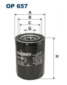 OP657 Масляный фильтр FILTRON подбор по vin на Brocar