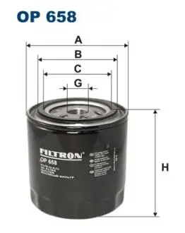 OP658 Фільтр масла FILTRON підбір по vin на Brocar