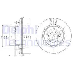 BG2767 Гальмівний диск DELPHI підбір по vin на Brocar
