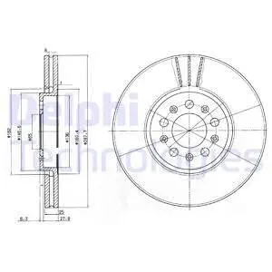 BG3035C Гальмівний диск DELPHI підбір по vin на Brocar