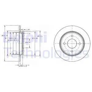 BG3054C Гальмівний диск DELPHI підбір по vin на Brocar
