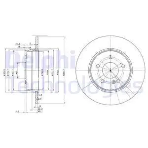 BG3239C Тормозной диск DELPHI подбор по vin на Brocar