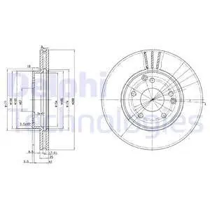 BG3240C Гальмівний диск DELPHI підбір по vin на Brocar