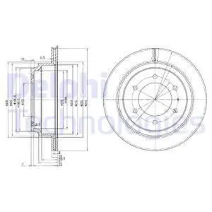 BG3353 Тормозной диск DELPHI підбір по vin на Brocar