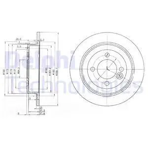 BG3662C Диск гальмівний DELPHI підбір по vin на Brocar