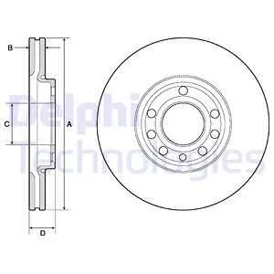 BG3713C Гальмівний диск DELPHI підбір по vin на Brocar